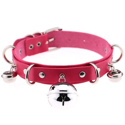 Hot Pink Bell Choker