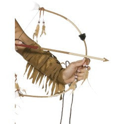 Feathered Indian Bow and Arrow Set