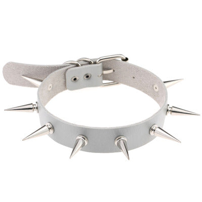 Leather 2024 spike choker