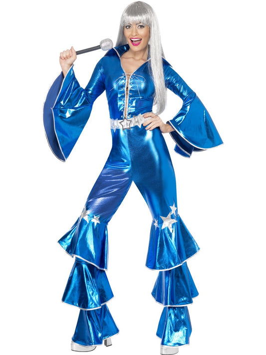70's Metallic Blue Dancing Queen Costume