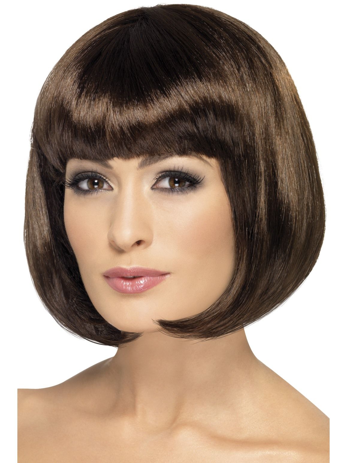 Dark Brown Bob with Fringe Partyrama
