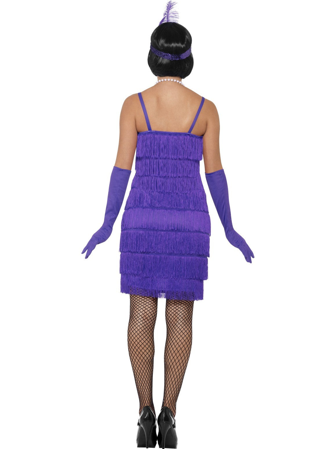 Short Purple 1920's Fringed Dress