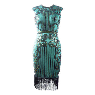 Green and Black Beaded Gatsby Dress Perth | Hurly Burly Hurly-Burly Green and Black Beaded Gatsby Dress Perth | Hurly Burly Hurly-Burly