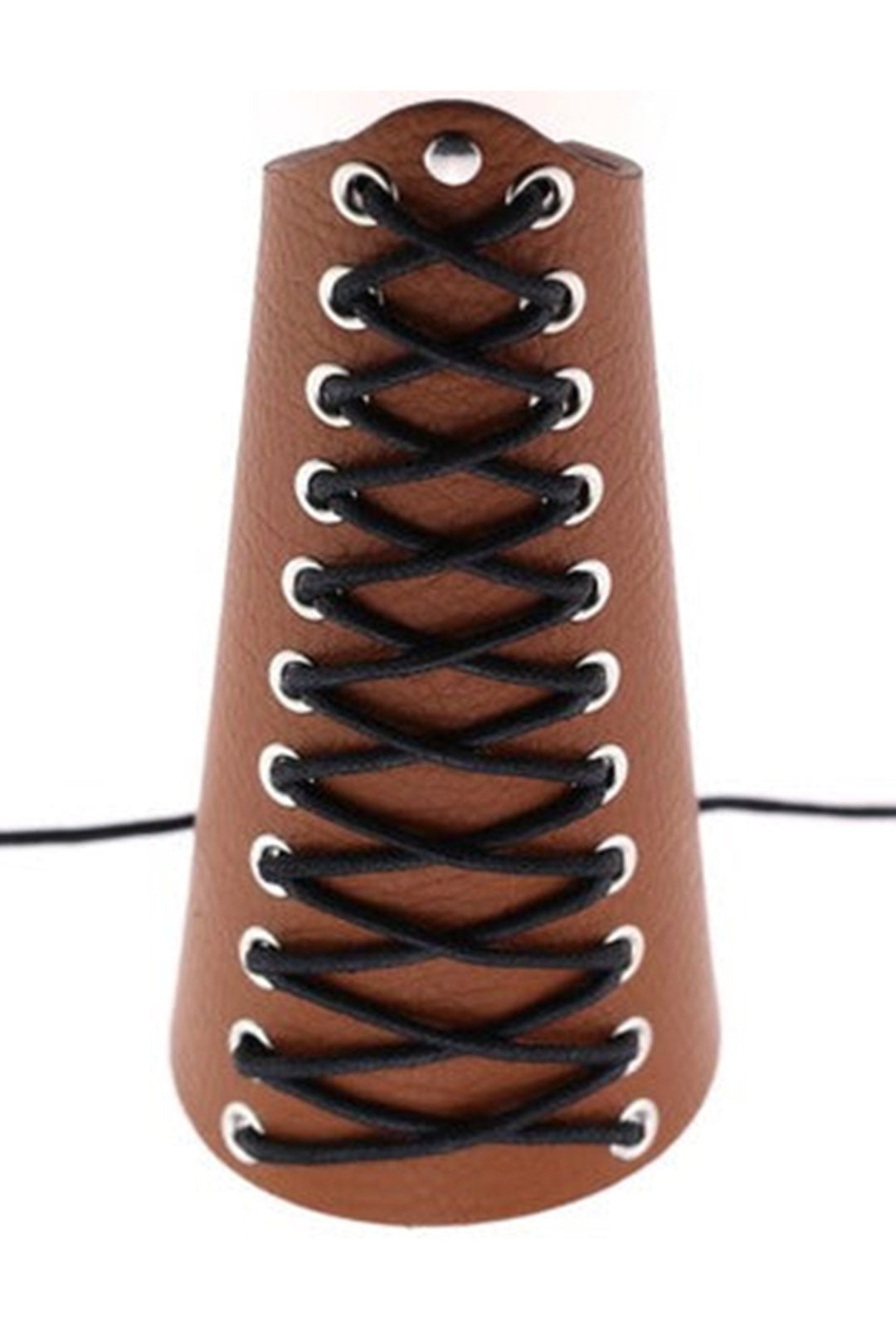 Brown Lace-Up Roman Wrist Gauntlet L