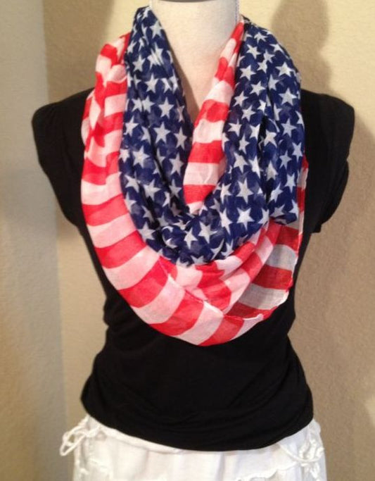 American Flag 4th of July Scarf