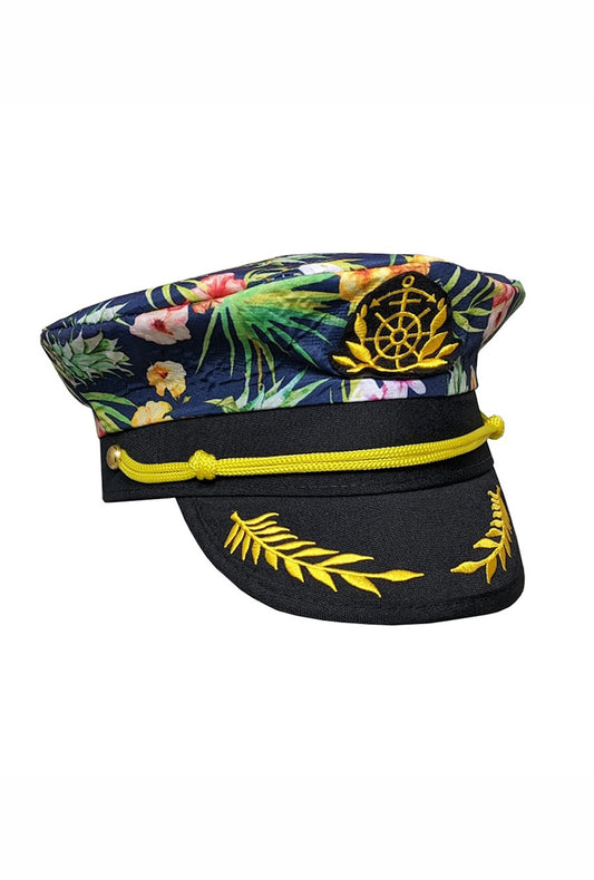 Hawaii Blue Tropical Captain Hat