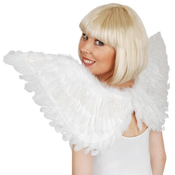 Large 90cm x 50cm White Angel Wings