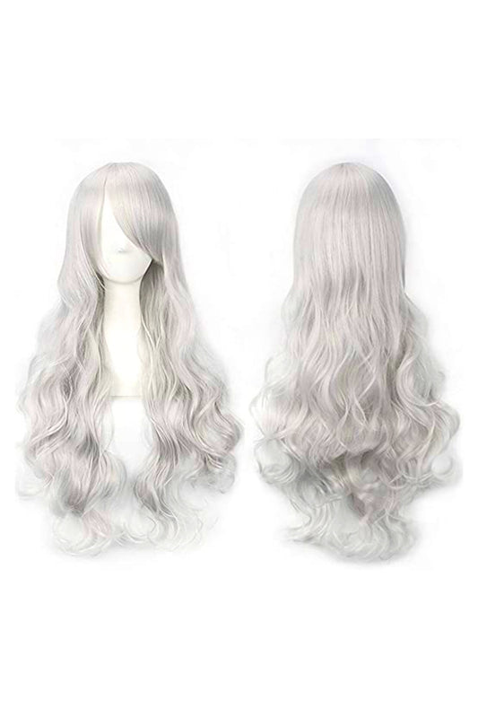Light Silver Long Curly Cosplay Wig