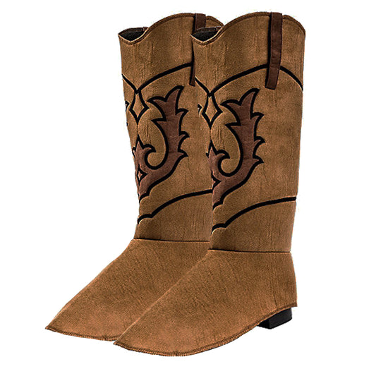 Brown Cowboy Suede Boot Covers