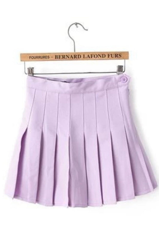 Light Purple School Tennis Skirt