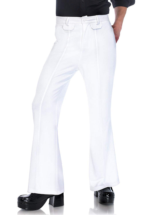 Men's Bell Bottom Pants White