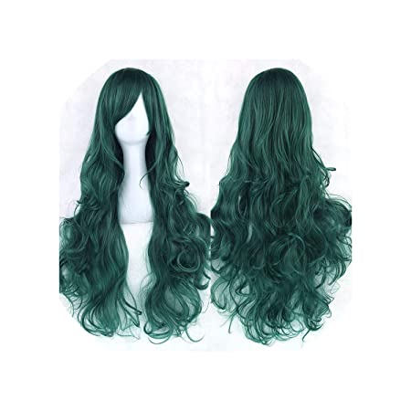 Dark Green Long Curly Cosplay Wig