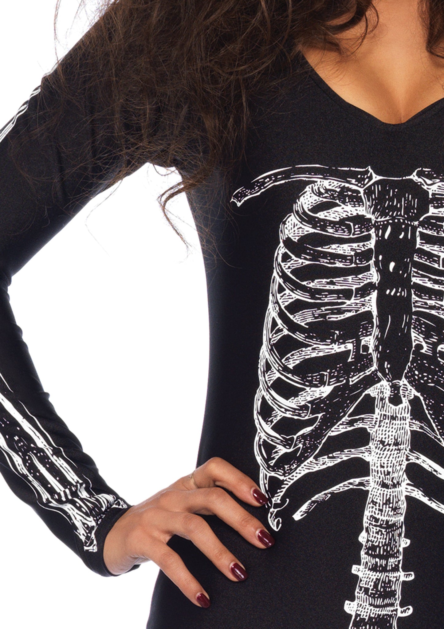 Skeleton Print Catsuit