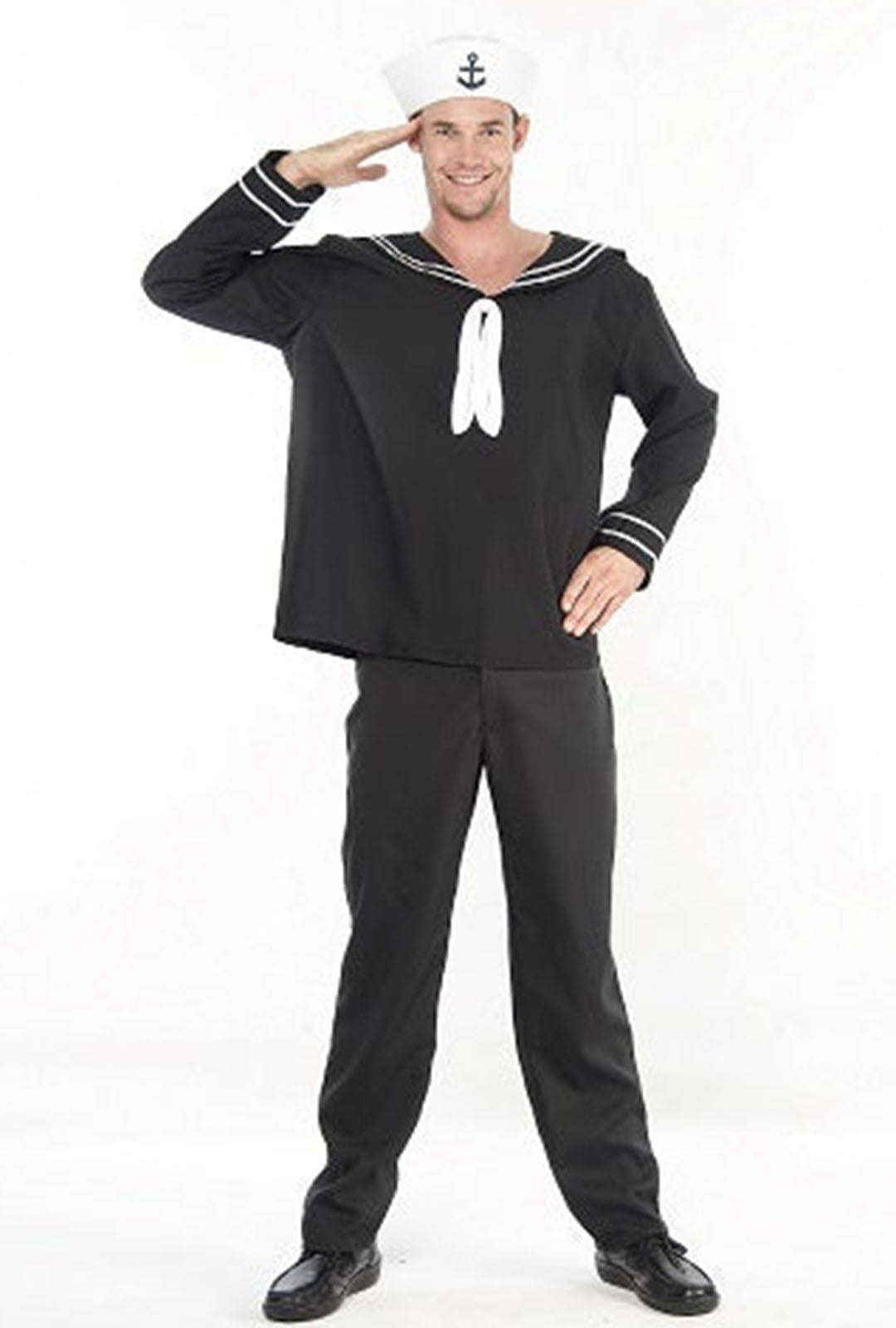 Mens Black Sailor Costume – Hurly-Burly - Main Image