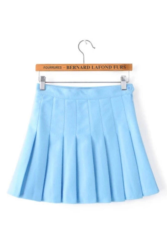 Light Blue School Tennis Skirt