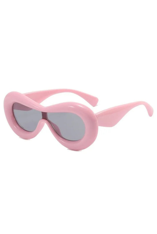 Light Pink Inflated Frame Glasses