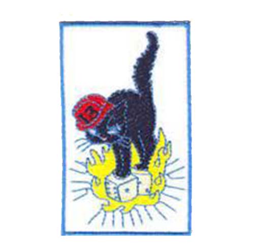 Lucky and On Fire! Cat Iron on Patch