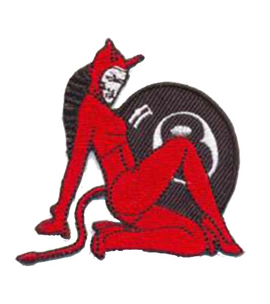 Devil Women & 8 Ball Iron on Patch
