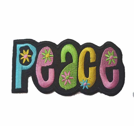 Hippie Peace Iron On Patch