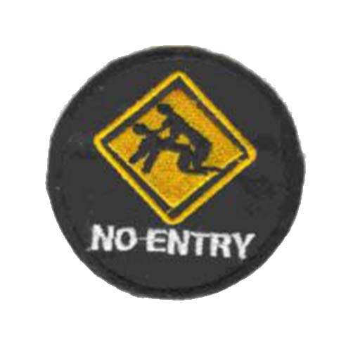 No Entry Iron on Patch