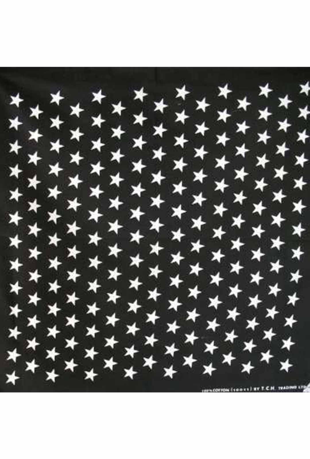 black bandana with white stars