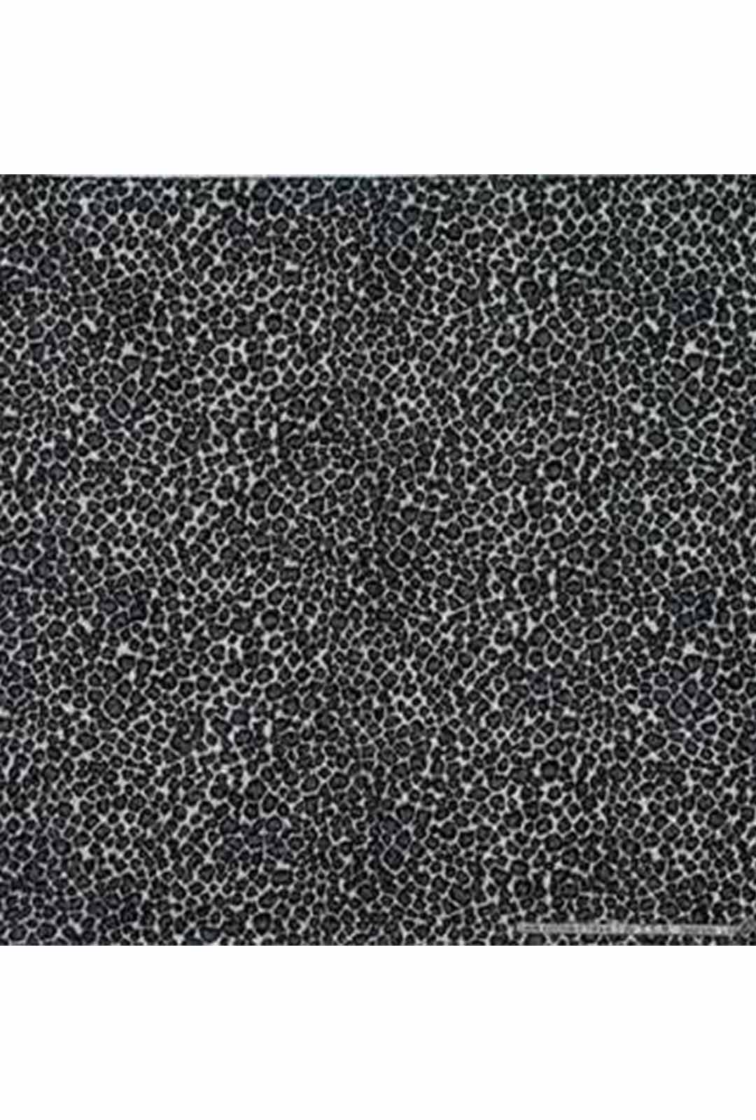 black bandana with white and grey small leopard print