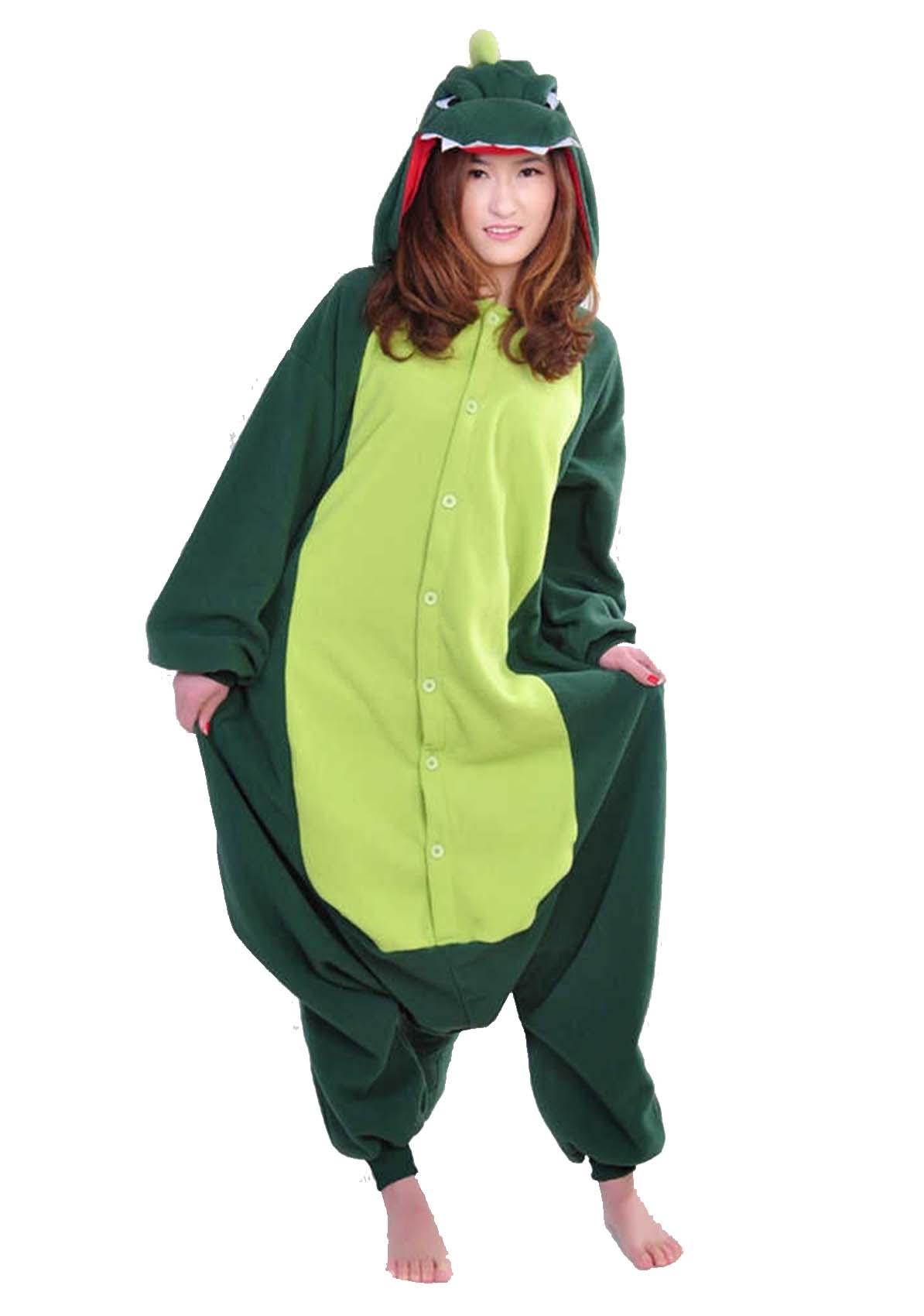 green dinosaur onesie