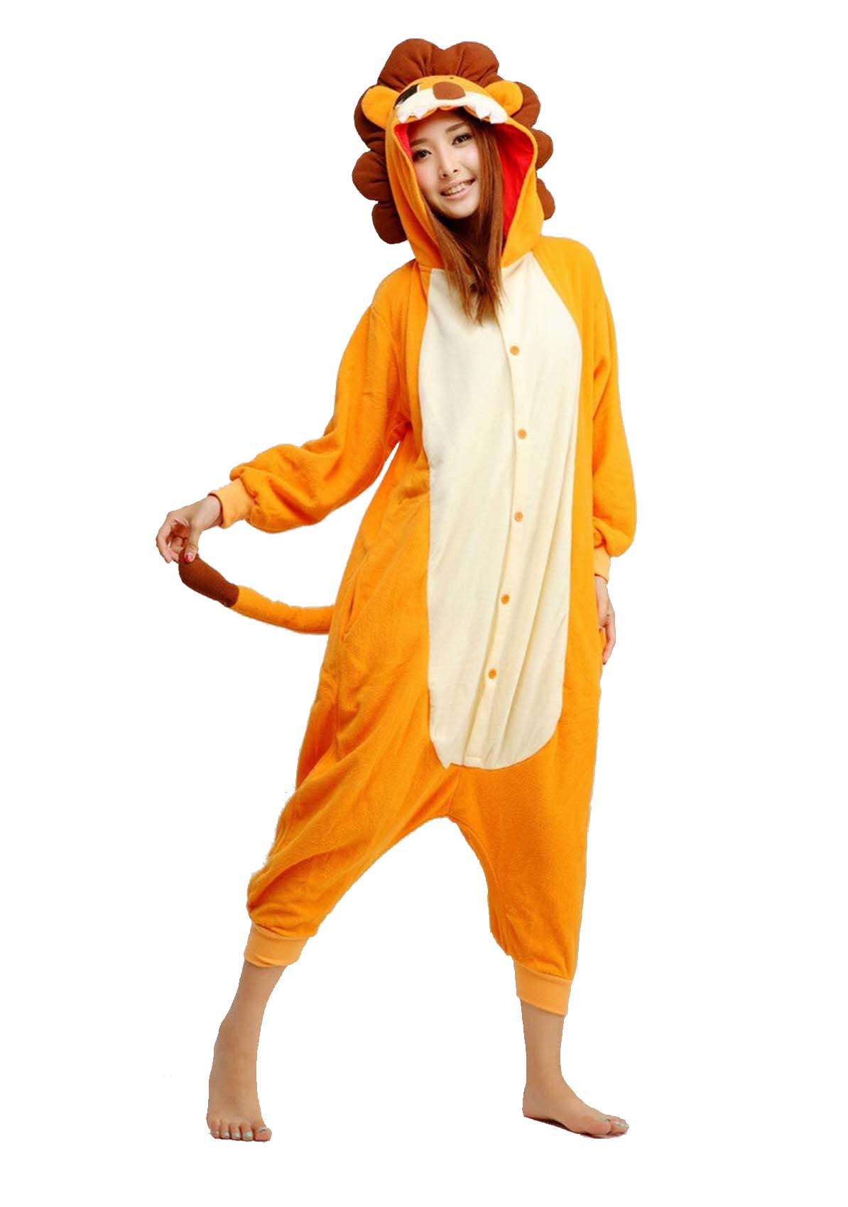 lion onesie with 3d mane and tail