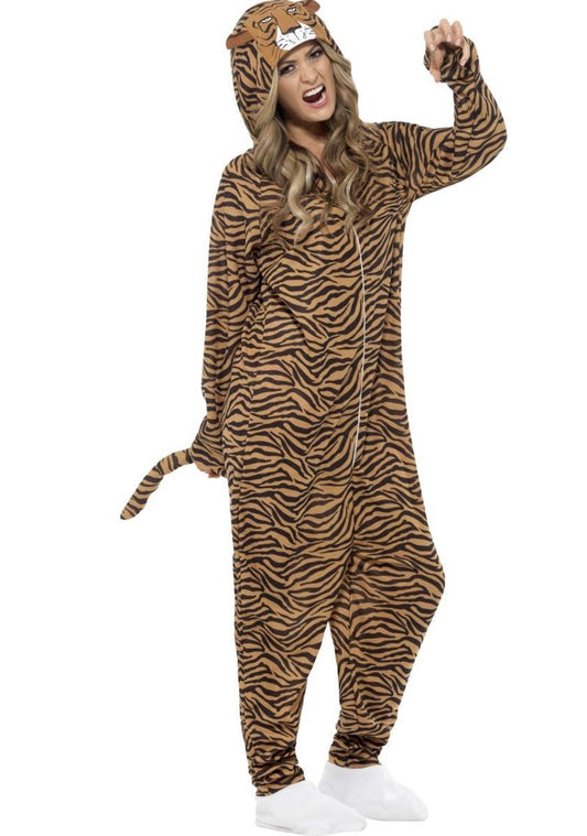 Brown Tiger Zip up Costume