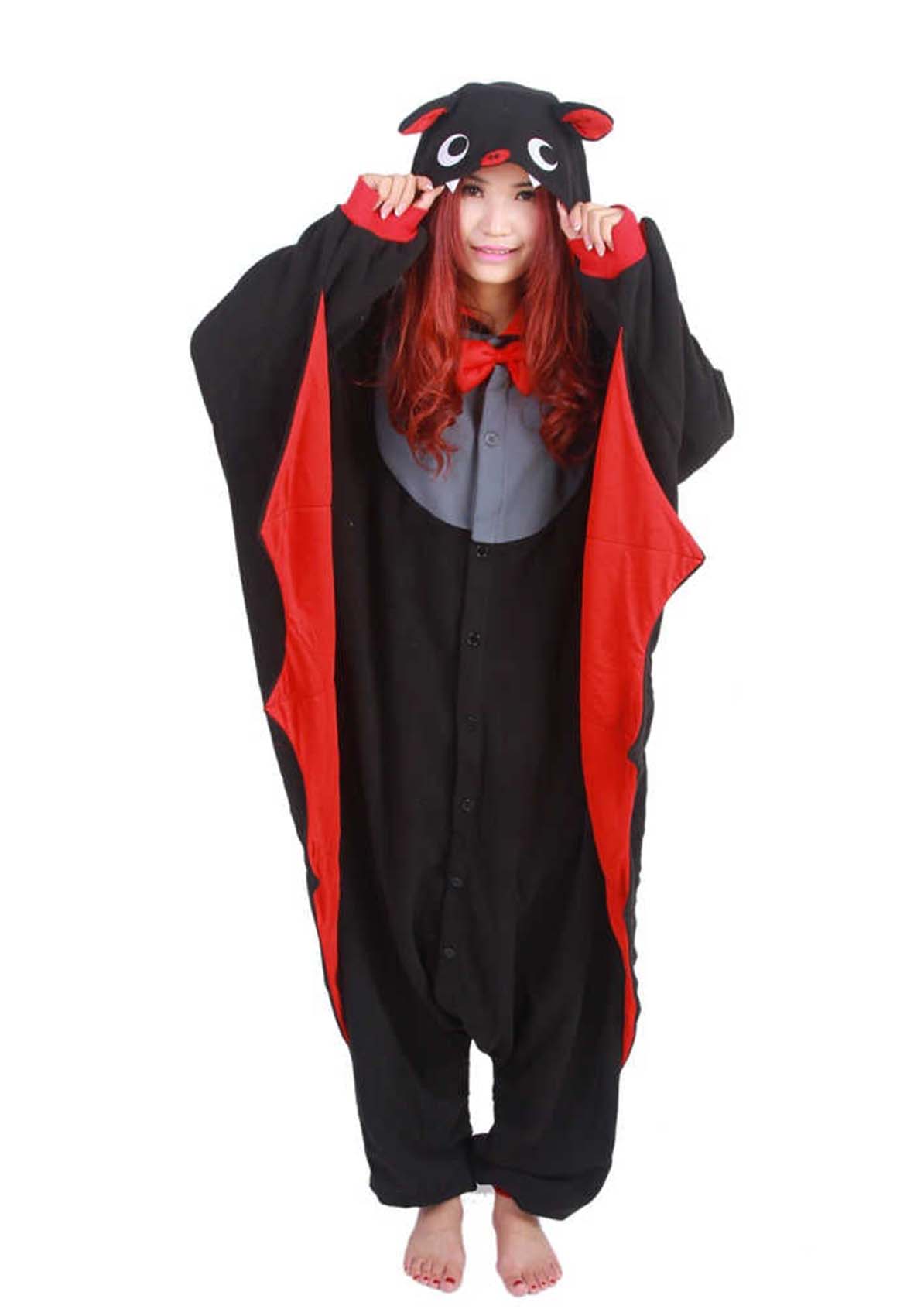 bat onesie with attached material for wings