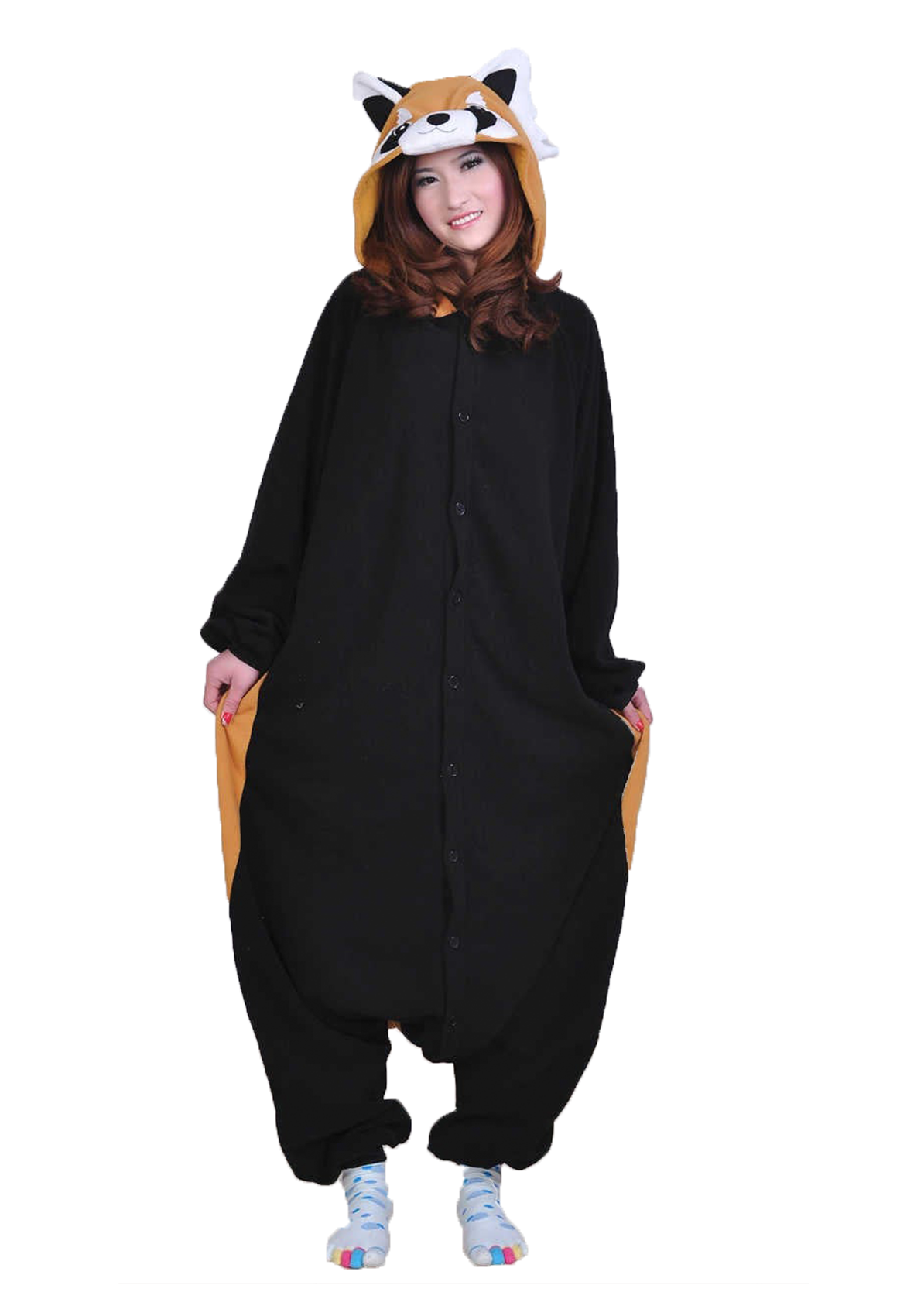 deluxe adult red randa onesie fleece snug party