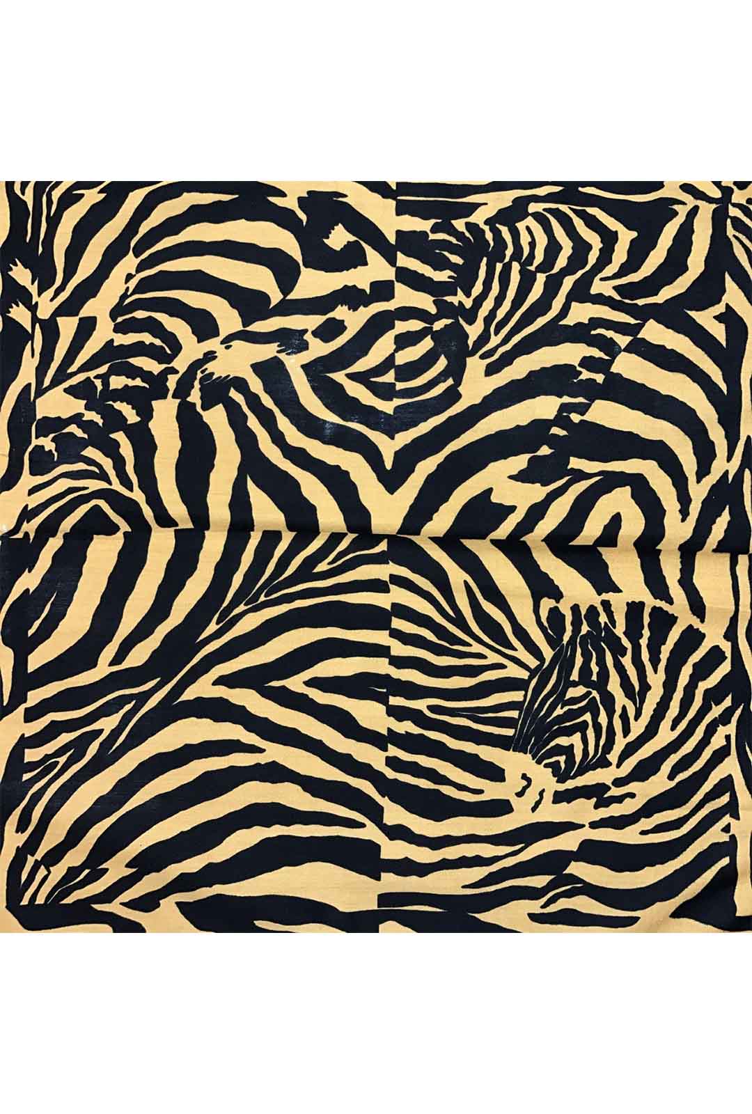 brown bandana with black zebra stripes and hidden zebras