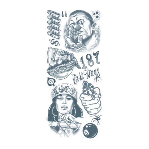 Prison - 18 & Life Special FX Temporary Tattoos