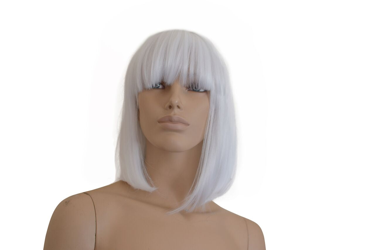 Deluxe White Bob Wig