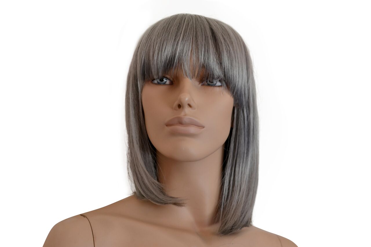 Deluxe Grey Bob Wig