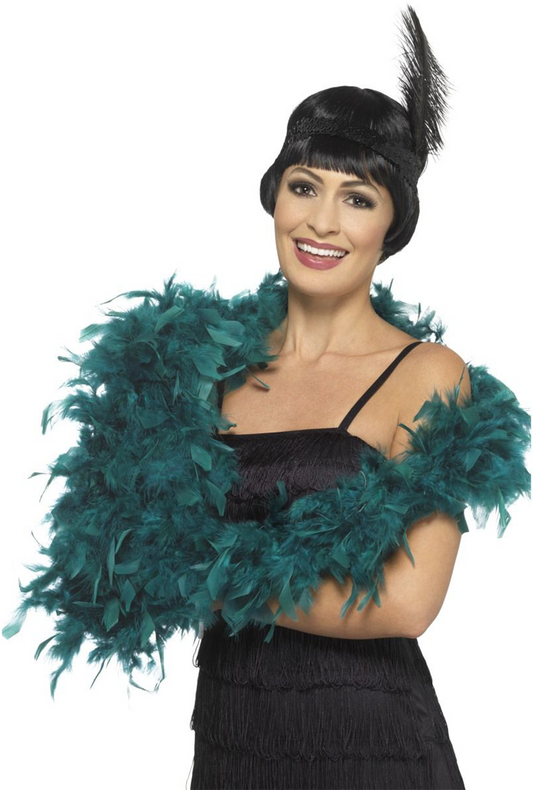 Deluxe Teal Feather Boa