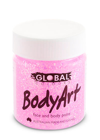 Pink Glitter Global Body Art Face and Body Paint 45ml