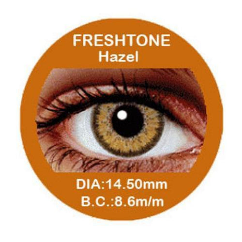 Freshtone Hazel Colour Contact Lenses – Natural-Looking, Soft & Comfortable, Ideal for Dark Eyes. Easy to Apply, Valid for 3 Months from Opening. Buy 2 Pairs & Get 30% Off – Express Shipping Australia-Wide