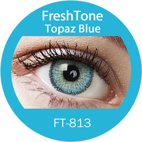 Freshtone Topaz Blue Colour Contact Lenses – Natural-Looking, Soft & Comfortable, Ideal for Dark Eyes. Easy to Apply, Valid for 3 Months from Opening. Buy 2 Pairs & Get 30% Off – Express Shipping Australia-Wide