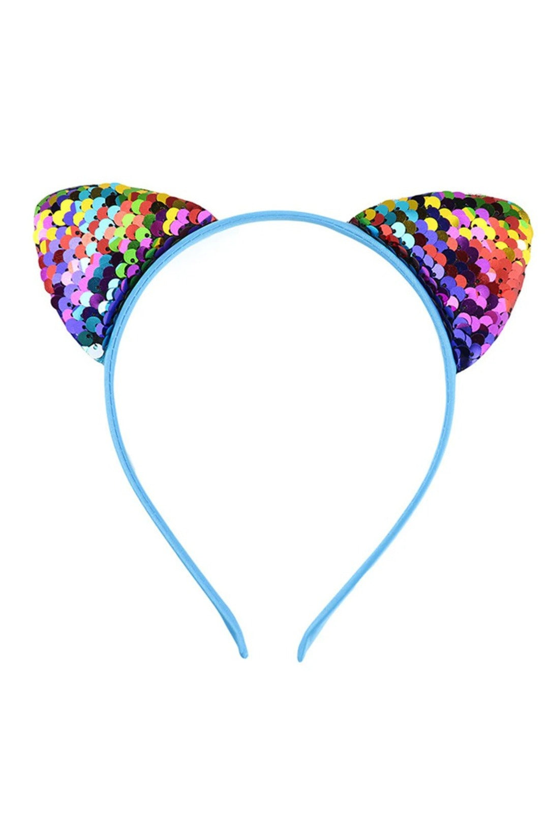 Rainbow Sequin Cat Ears
