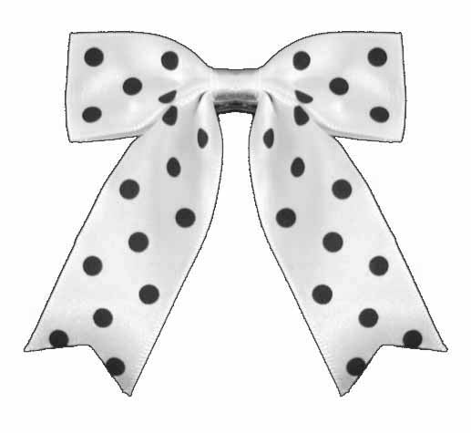 White Polka Dot Bow