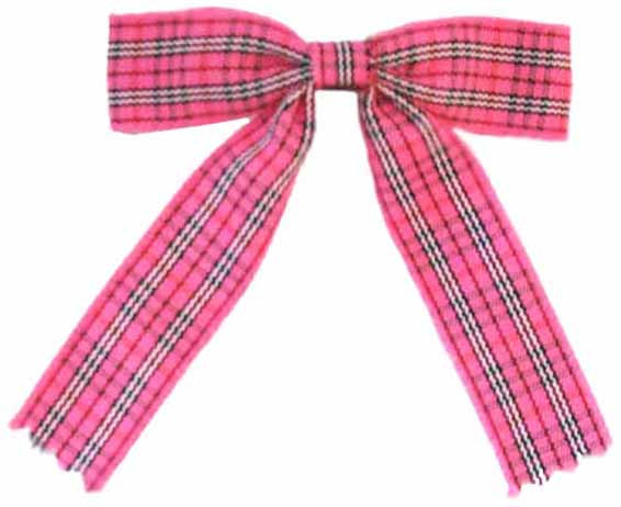 Pink Tartan Bow