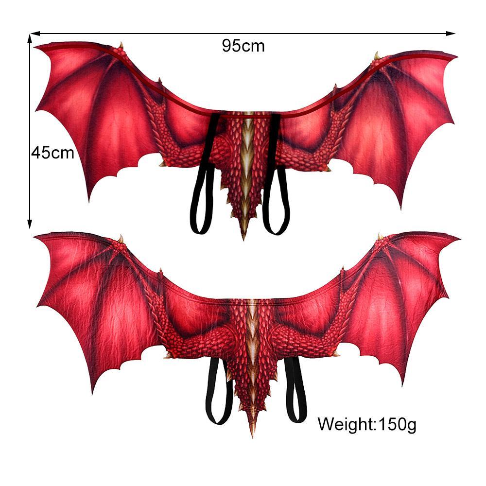 Red Printed Dragon Wings