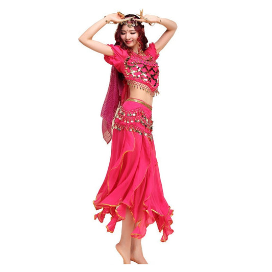 Hot Pink Belly Dancing Costume with Skirt