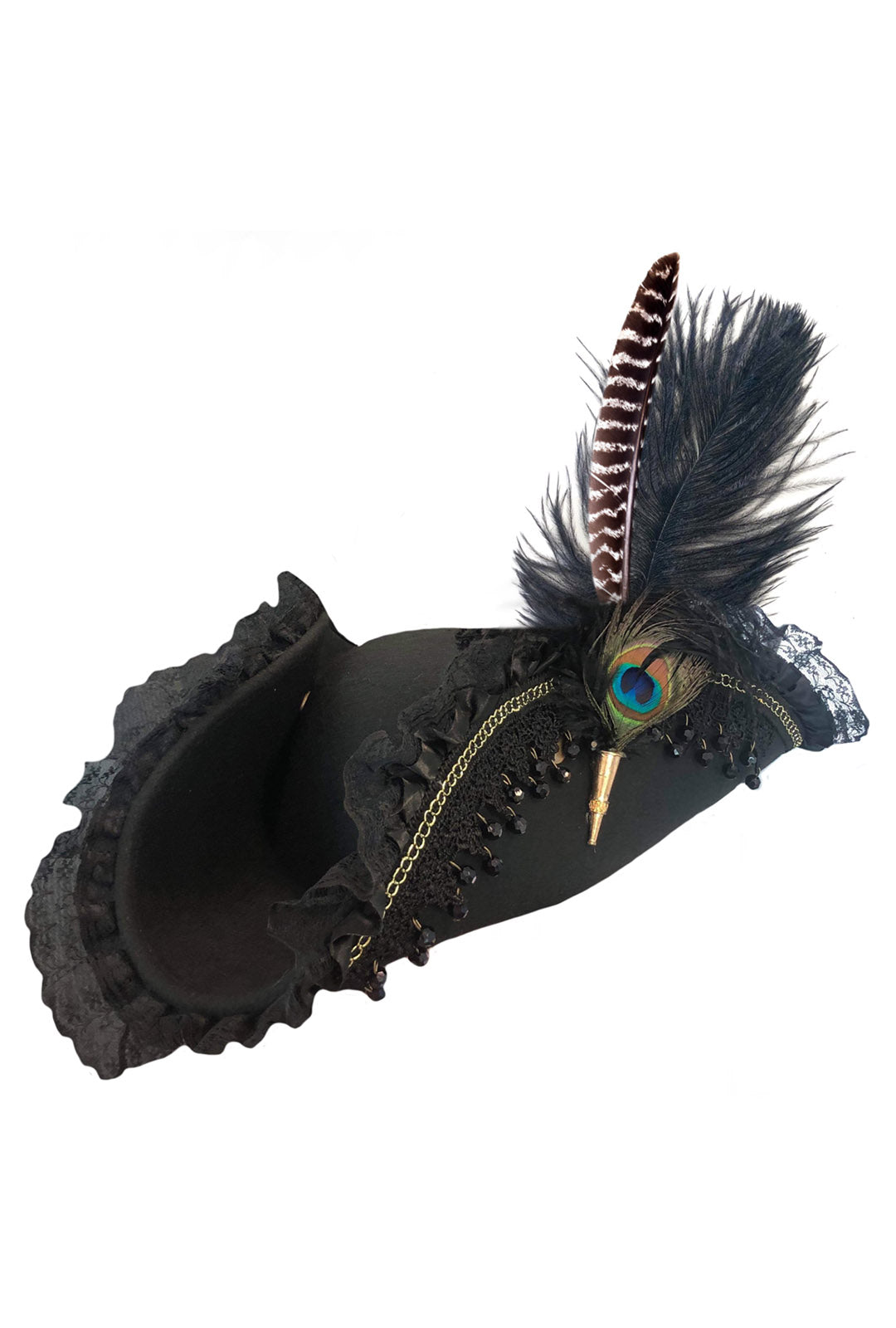 Deluxe Tricorn Hat with Quill