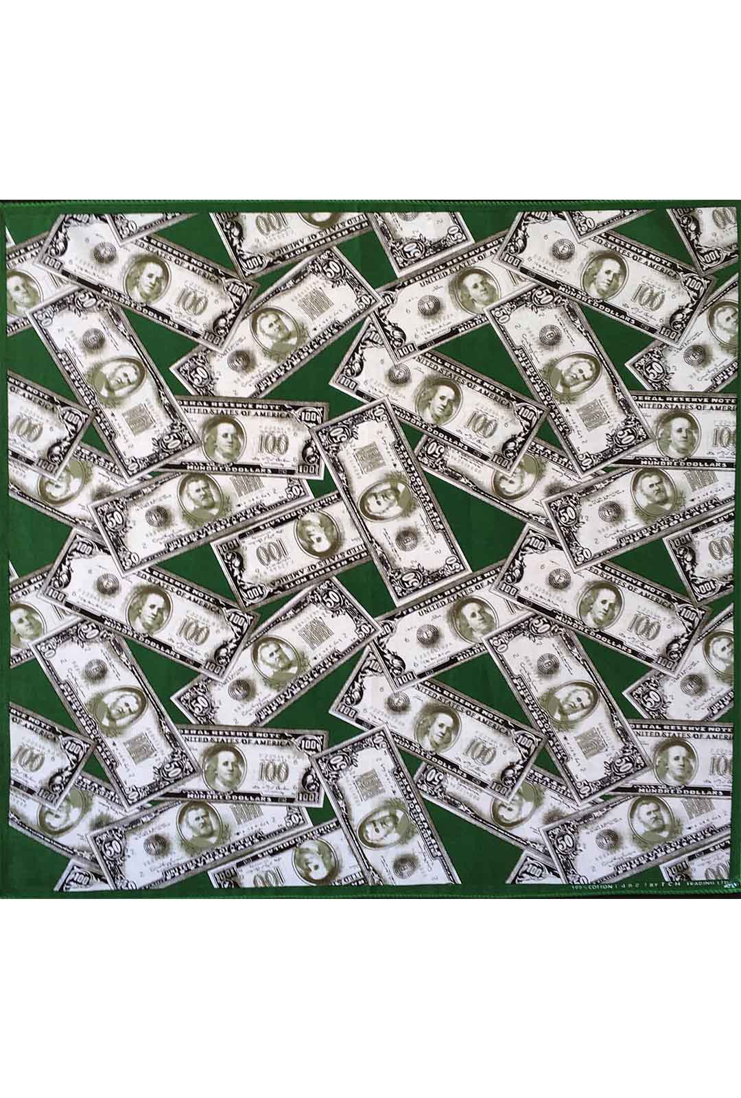 american scattered money print bandana