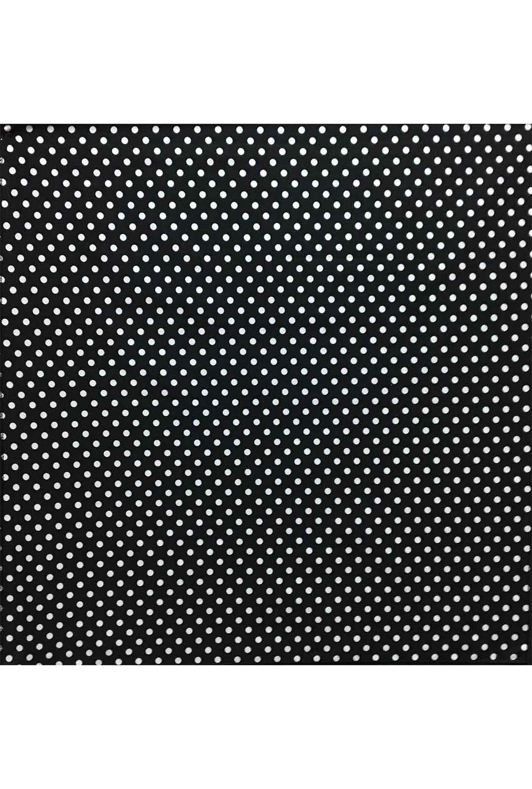 black bandana with white polkadots