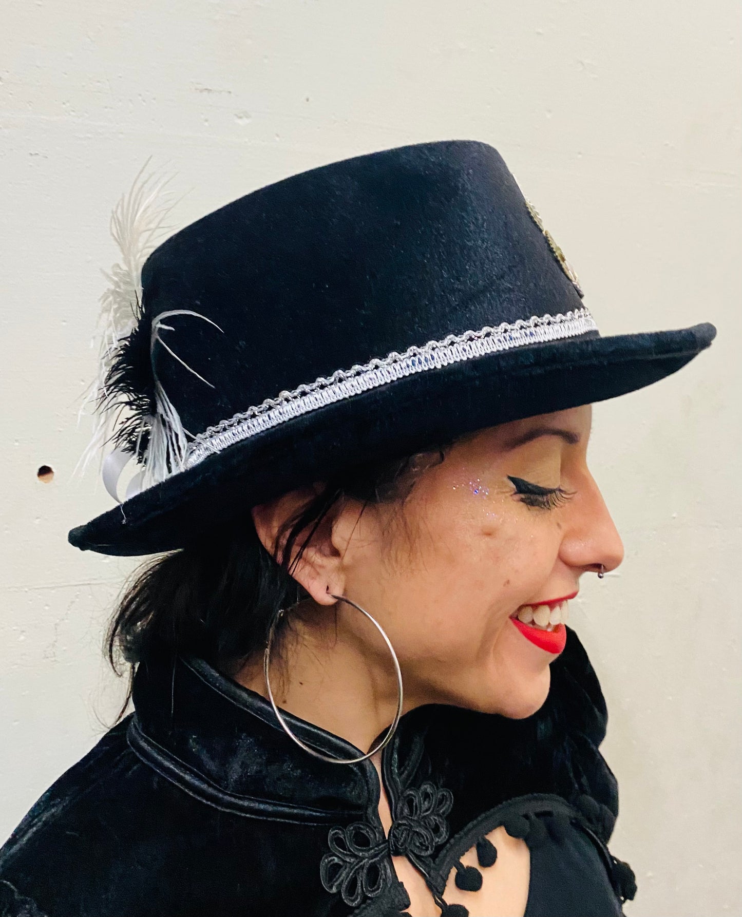 Heart Padlock & Chains Steampunk Top Hat (OO)