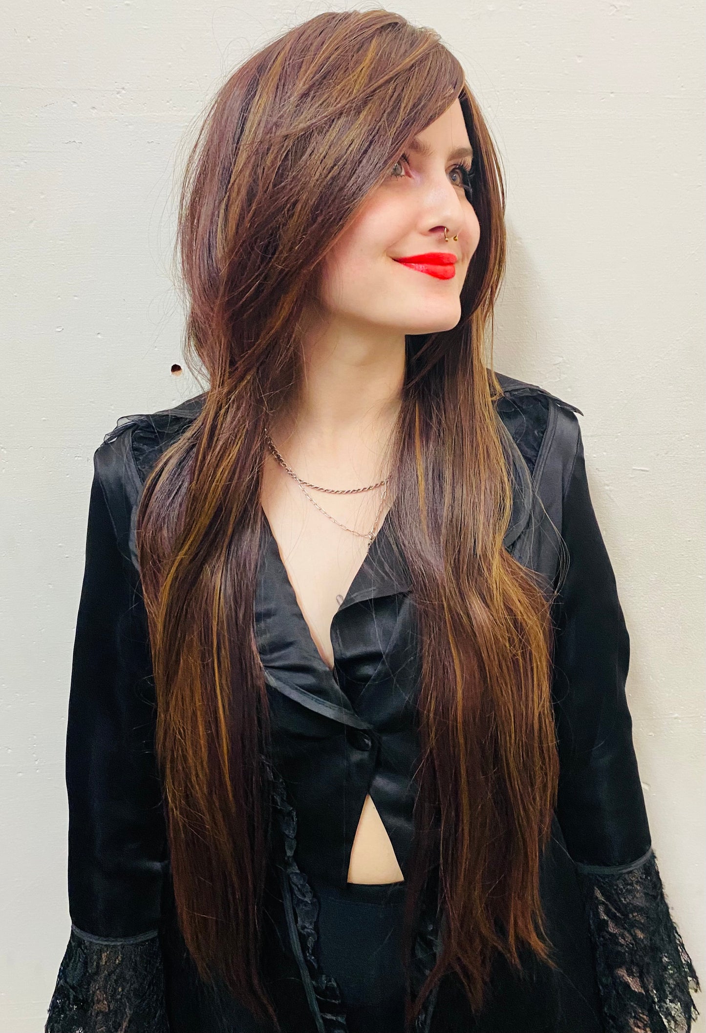 Deluxe Long Soft Wave Brown Wig