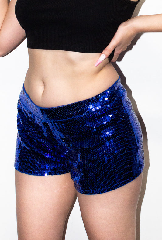Deluxe Sequin Royal Blue Shorts